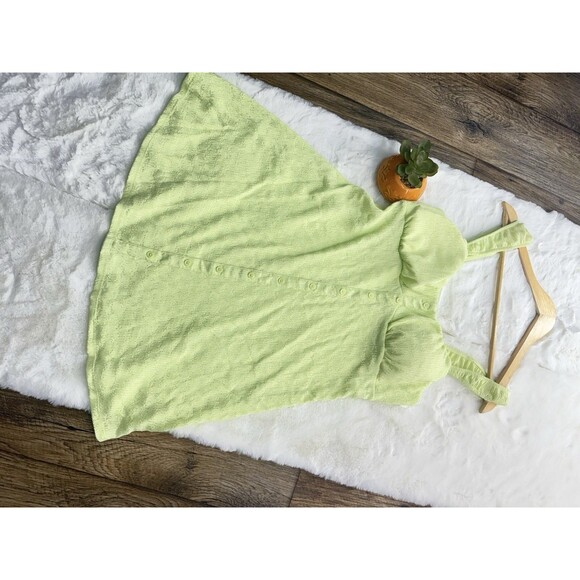 No Boundaries Juniors False Button Front Green Dress L(12-14) New - Picture 9 of 14